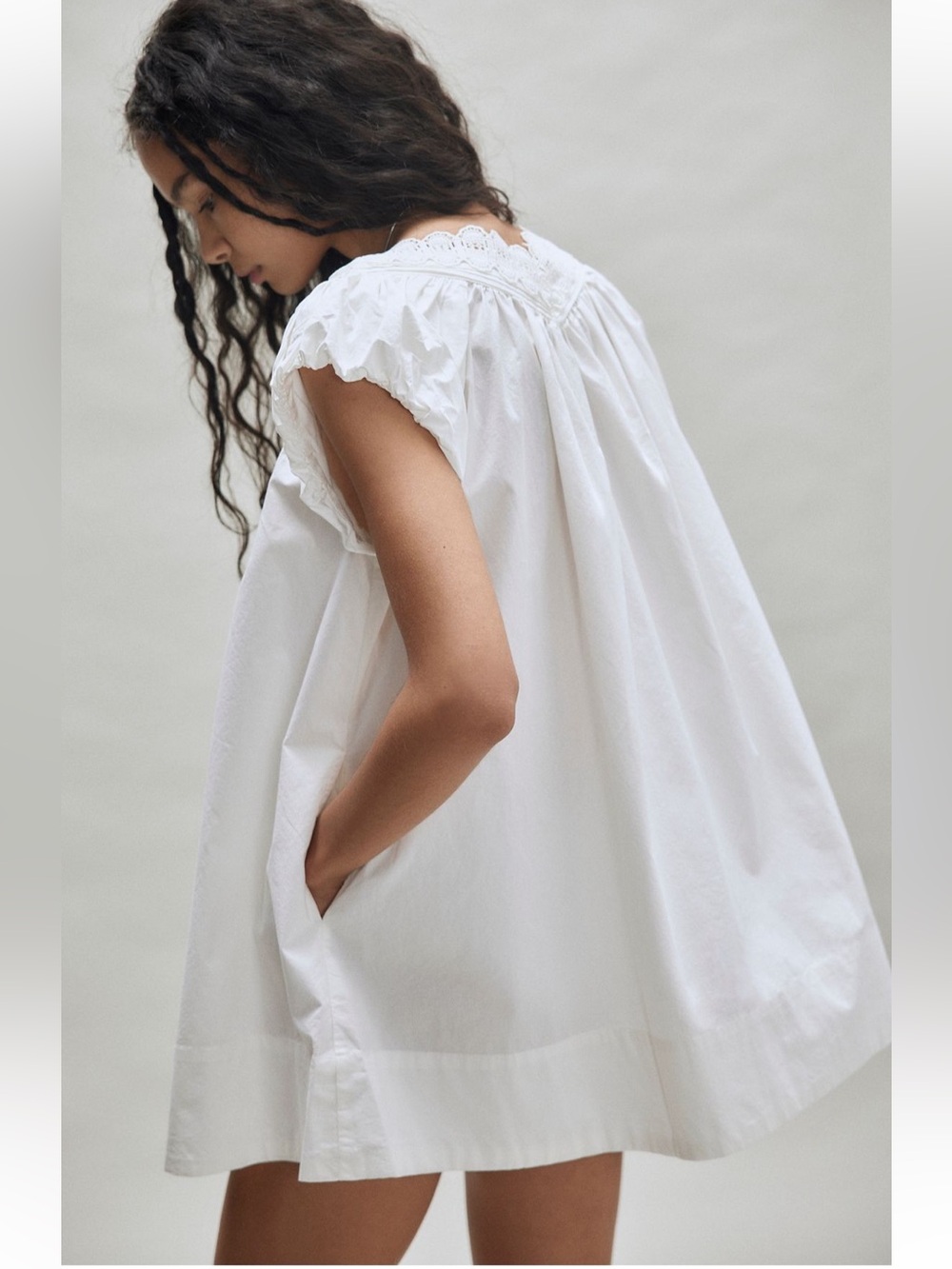 Free People Sundazed Mini Dress- size Large - Picture 3 of 9